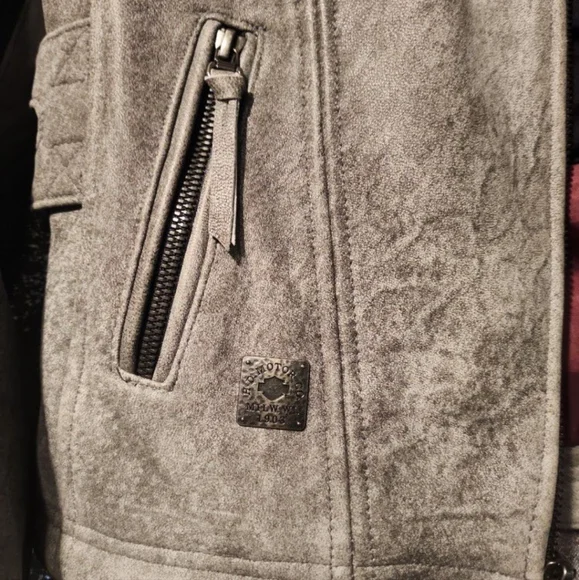 Harley Davidson Pierce Leather Biker Jacket Heavyweight Lambskin Moto b size xs - Picture 2 of 8